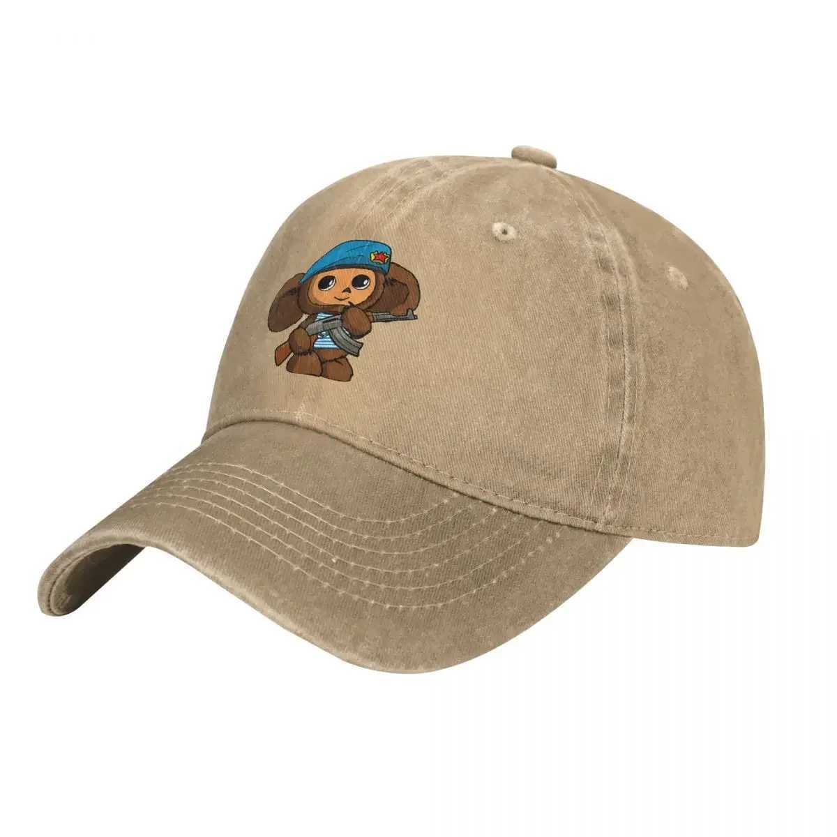 Cheburashka Che Burashka Gena Russian cartoon multi-color hat Peaked womens hat classic gun personalized sun hat W241225
