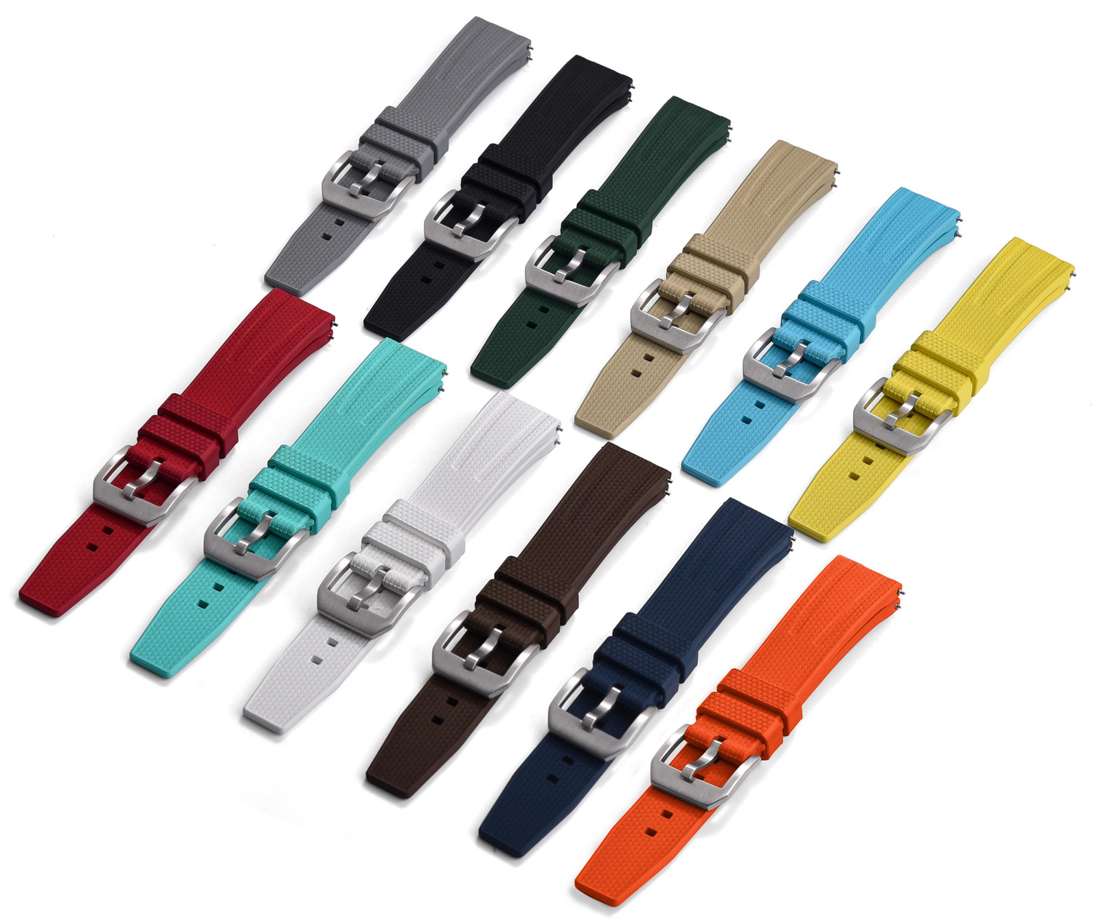 High Quality Busluo Fkm Rubber Watch Strap 20mm 22mm Watch Band Fluororubber For Traditional Diving Watch Accessories 241225