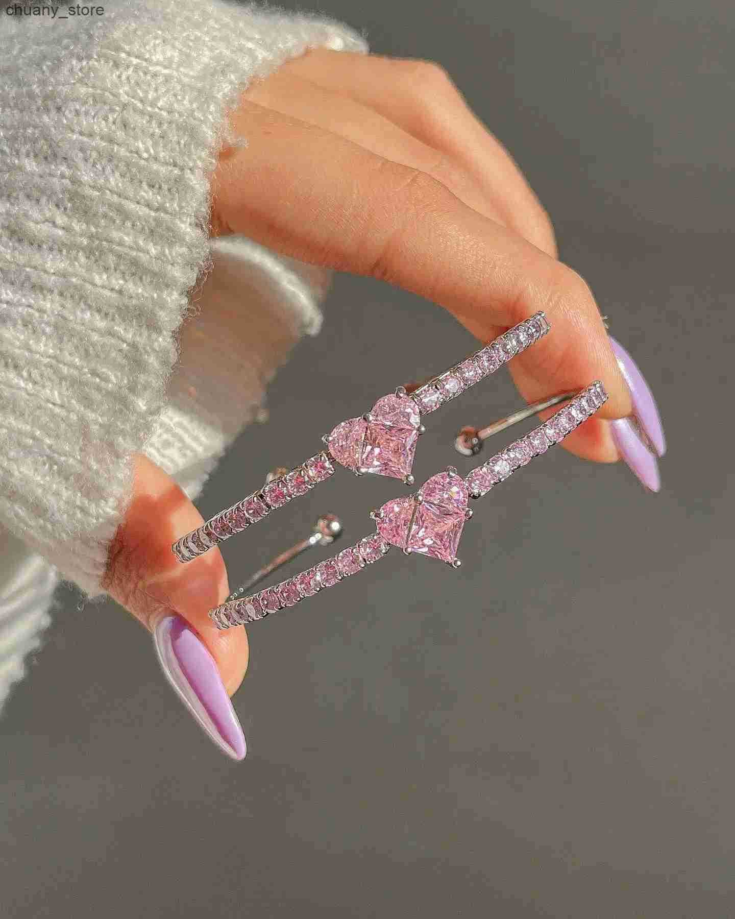Chain 2 Pieces Of Love Zircon Set Versatile And Trendy Accessories For Women Dates 2024 New L240910