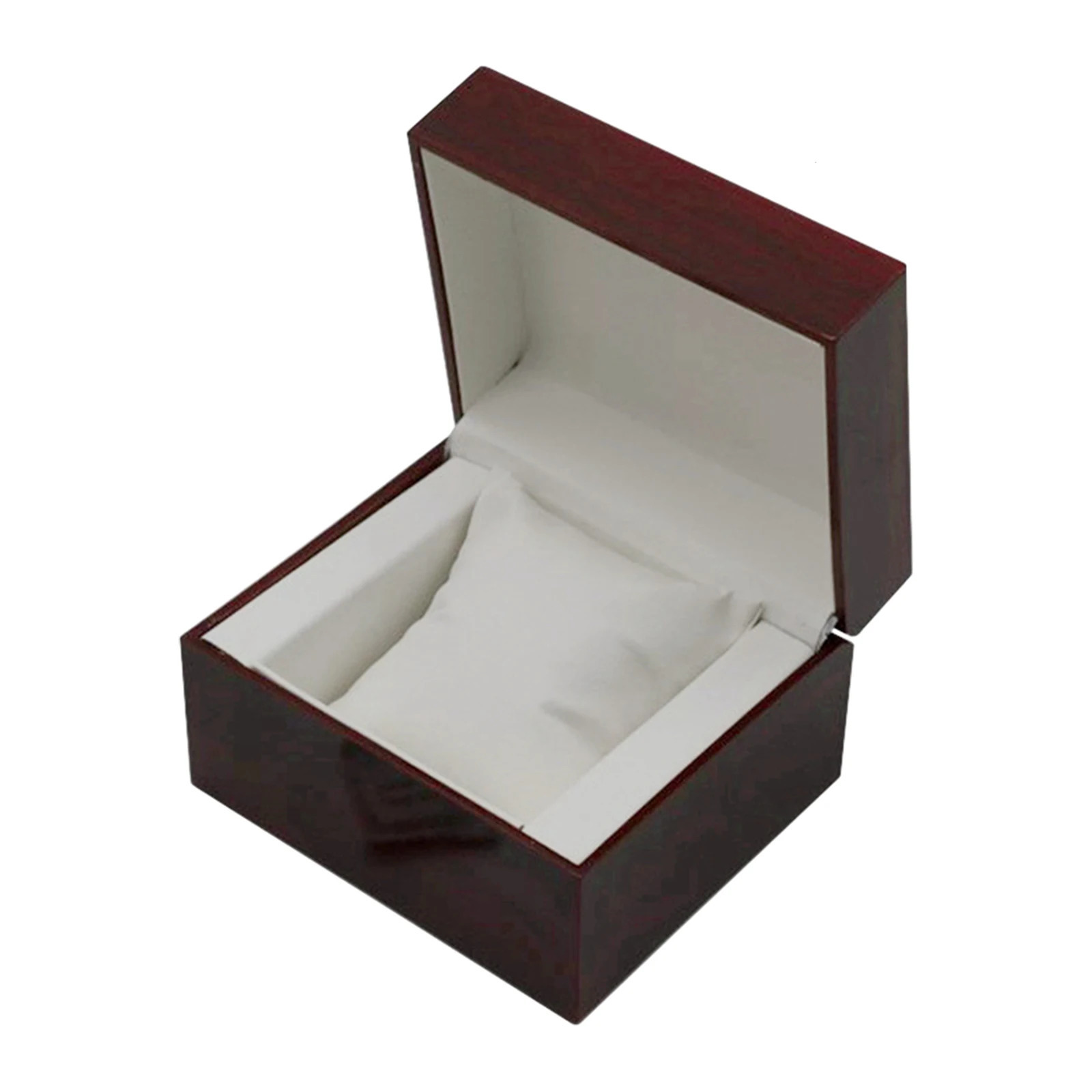 Wine Red Wood Single Watch Display Case Wooden Watch Box Bracelet Storage Organiser Box for Valentine Day Birthday Christmas 241225