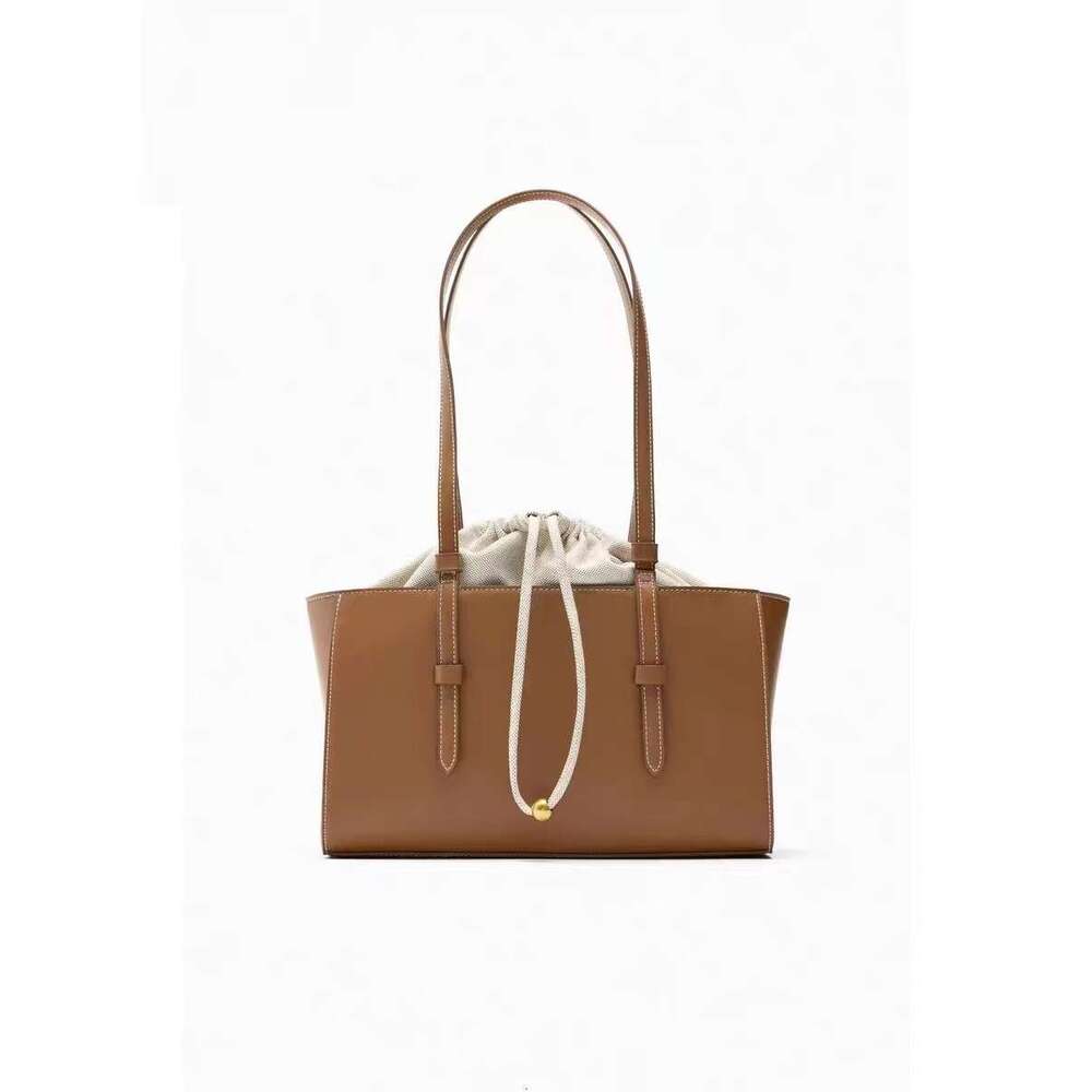 Women's Bags Handbag New Leisure Handheld Shoulder PU Leather Fashion Women Versatile Drawstring Closed Top Handle Bags Female Crossbody Bag