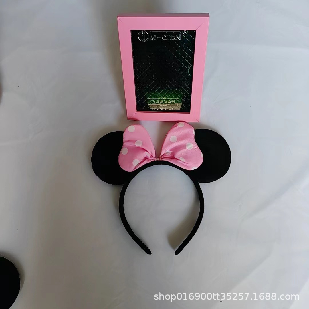 Cute headband spotted bow headband children's adult performance amusement park stall decoration hair accessories