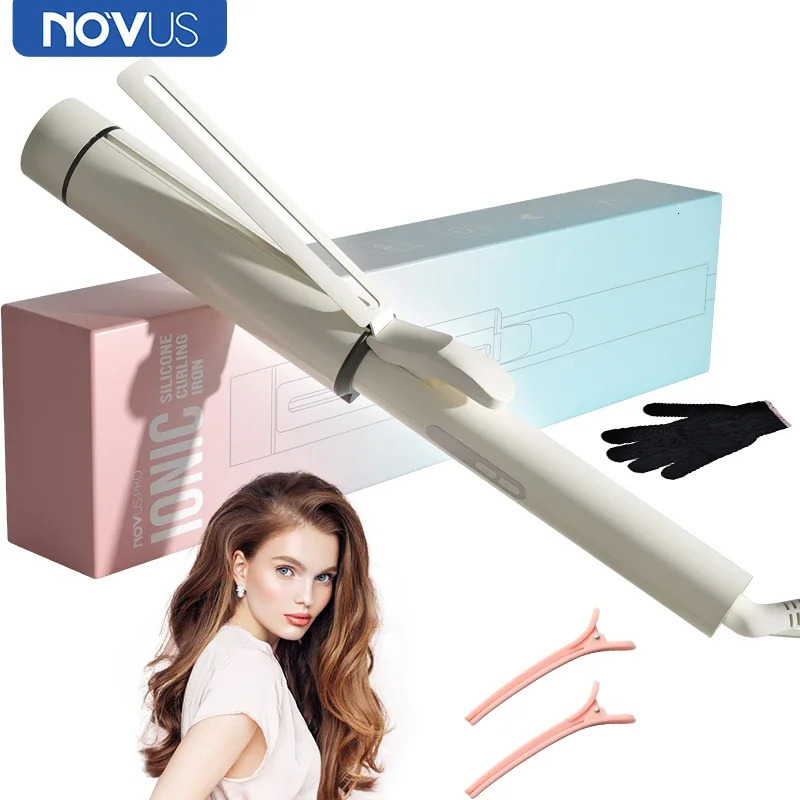 NOVUS 40MM Hair Curlers 4000W Negative Ion Ceramic Care Big Wand Wave Hair Styler Curling Irons Fast Heating Wavers Styling Tool 241225