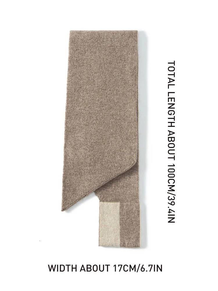 Women Cashmere Through-Hole Small Scarf Neck Warmer Autumn Winter Match Cowl Pashmina Soft Wool Cashmere Knit Accessories 241225