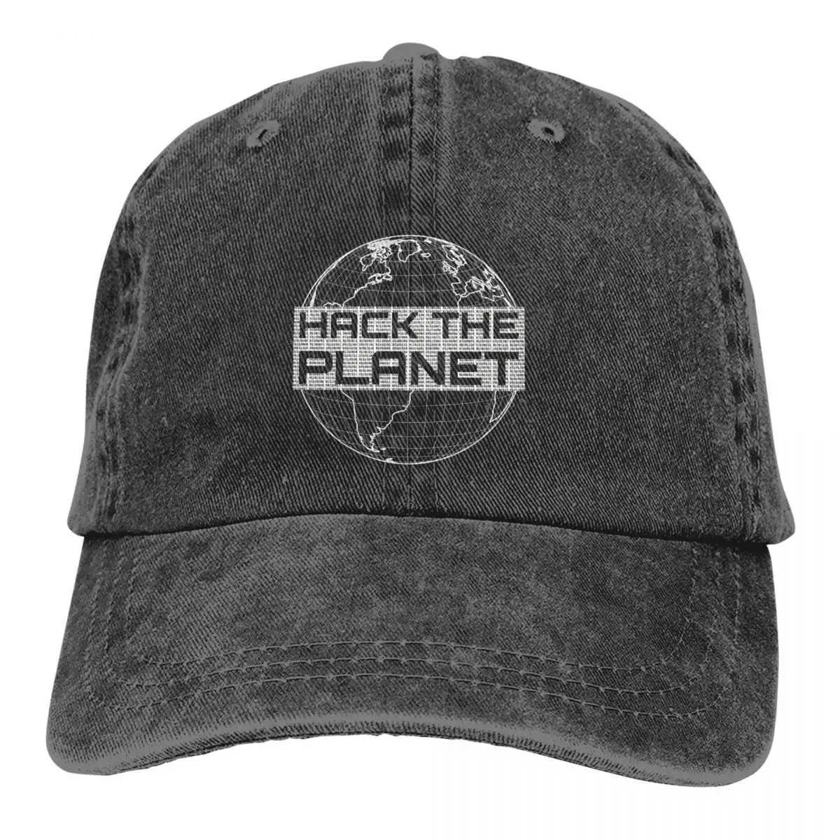 Planet Light Gray Globe hacker baseball cap toe cap mens sun hat designed for computer hackers W241225