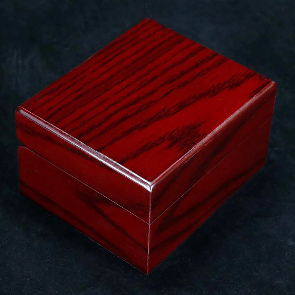 Wine Red Wood Single Watch Display Case Wooden Watch Box Bracelet Storage Organiser Box for Valentine Day Birthday Christmas 241225