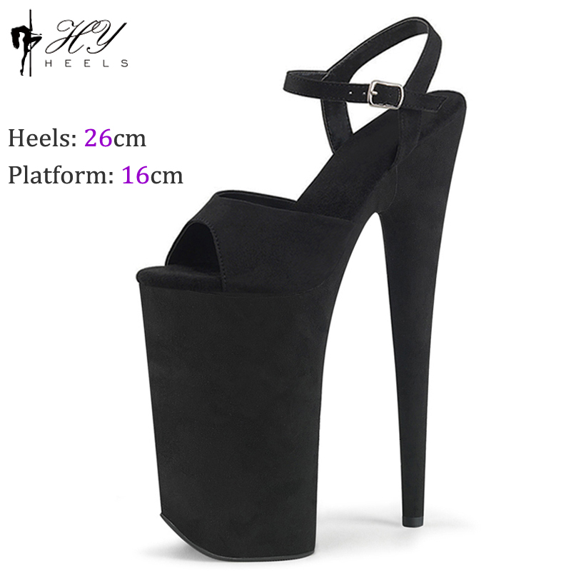 Sexy 26Cm High Sandals Stripper Heels Strip Pole Dance New Peep Toe Party Models Stage Show Shoes