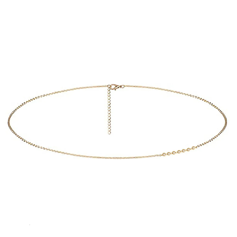 Stainless Steel Waist Chain Rhinestone Crystal Belly Body Chain For Women Minimalist Beach Bikini Sexy Body Jewelry 241225