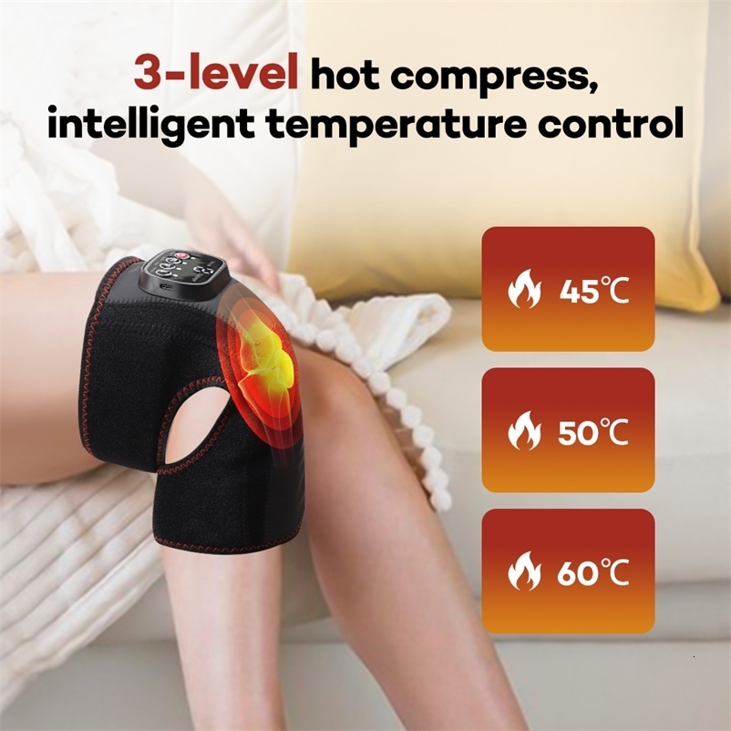Dual Airbag Electric Knee Massager For Joint Pain Relief Graphene Compress Physio Heated Elbow Leg Knee Massager 241224