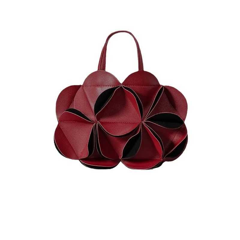 designer womens handbag new elegant trend fashionable 3D chic petal cross shaped bag splicing exquisite shoulder bag Z241225