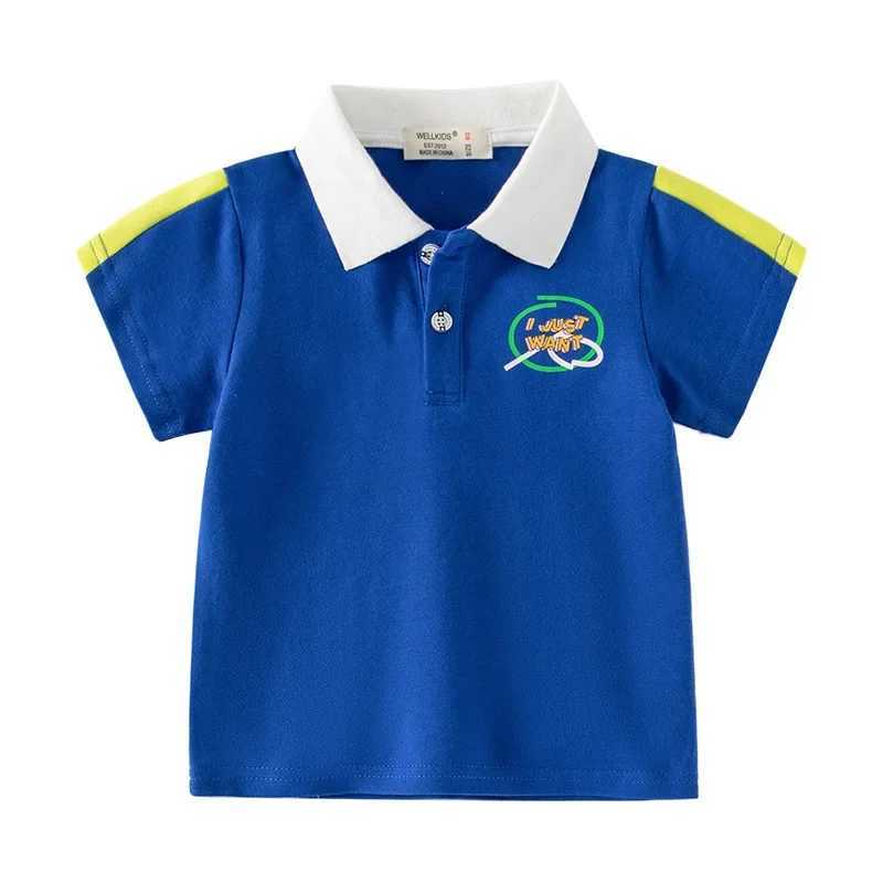 Boys Polo Shirt Short Sleeve Summer Cute Cotton Children Tops Wear Kids Tees Soft Boys Costumes 4-6YXJ241225