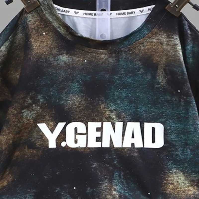 Clothing Sets Summer Children Boy Clothes Set Fashion Gradient Short Sleeve T-shirts and Short 2pc Suit Teenage Letter Print Top Bottom OutfitY2412259