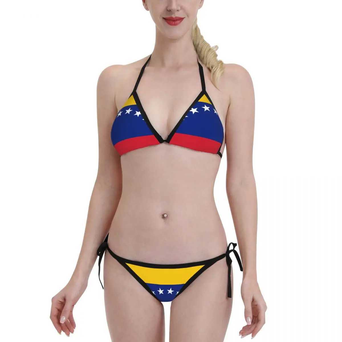 Sexy Bikini 2023 Venezuelan Flag Swimsuit Womens Swimsuit Bikini Set Swimsuit Beach WearW241225