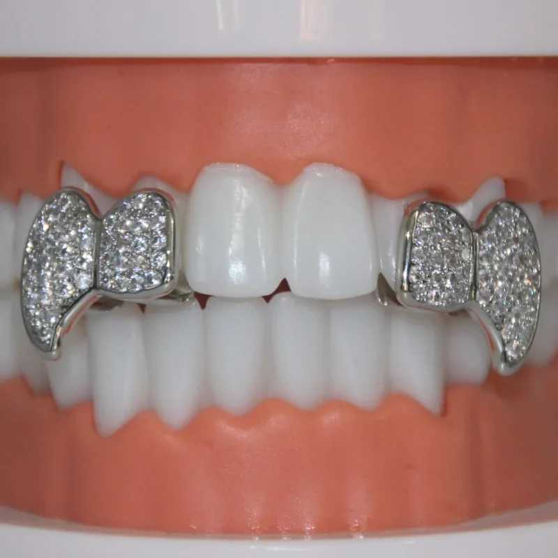 HipHop Classic CZ Single Teeth Grillz Golden Tooth Cs Decor 14K Gold Plated Dental Grills Bo Jewelry For Women MenXJ241225