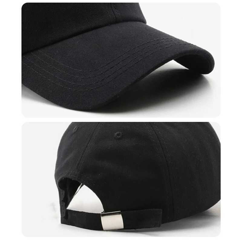 Embroidered letter baseball cap solid color foot cap suitable for men and women adjustable outdoor sunlight cotton casual snap cap W241225