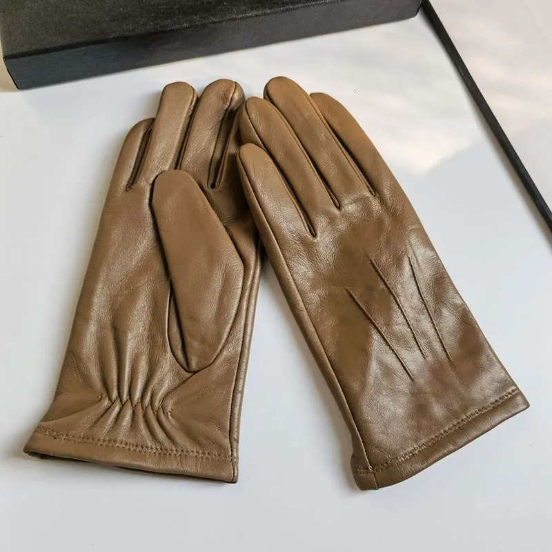 2024 Elegant Fashion Driving Gloves Genuine Real Goat Leather Gloves Women Fashion Winter Autumn Short Mittens G600 241225