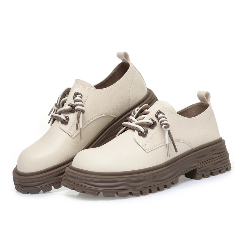 AIYUQI Loafers Women Lace-up British Style Platform Ladies Spring Shoes Comfortable Casual Women's Shoes