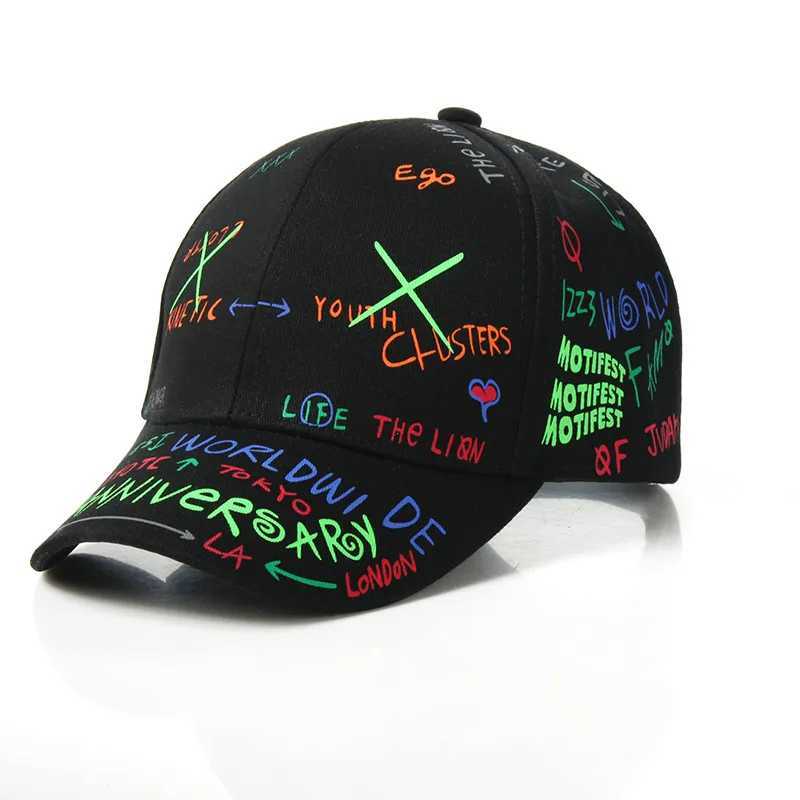 4-8 year childrens snapshot hat personalized street dance sun hat fashionable childrens graffiti baseball hat for boys and girls W241225