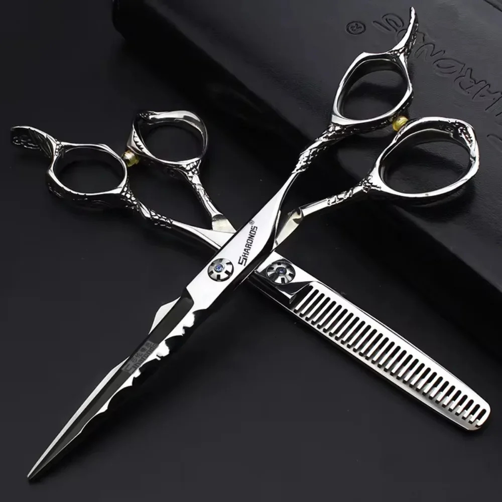 Professional Hairstylist Hair scissors Set 440C Japanese Steel 6 Inch Barber Specialized Clippers Hair Cutting Tools 241225