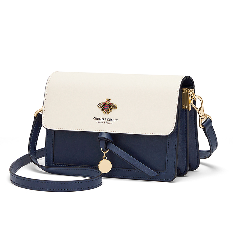 Cnoles Women Bee Shoulder Romantic Organ Small Square Bag Brand Fashion Ladies Handbag Purse Crossbody Bags