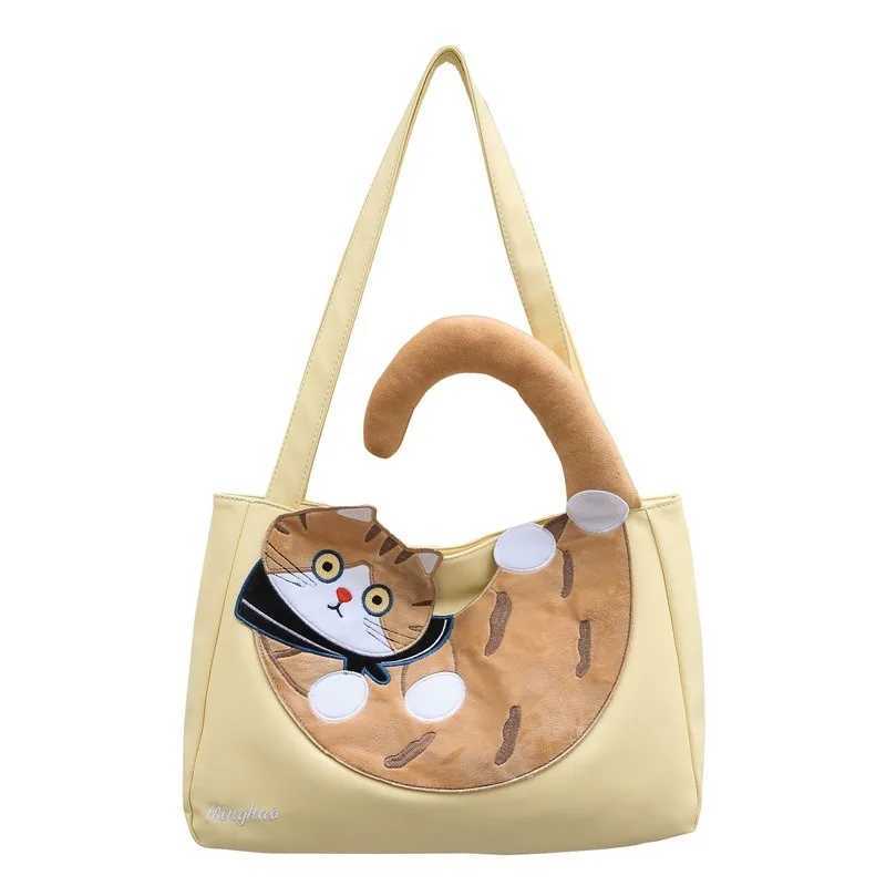 I Cute Wen Shoder Bag Japanese Style Fi Kaii Pu Leather Casual Handbag Large Capacity Literary Fem Tote Bag Z241225