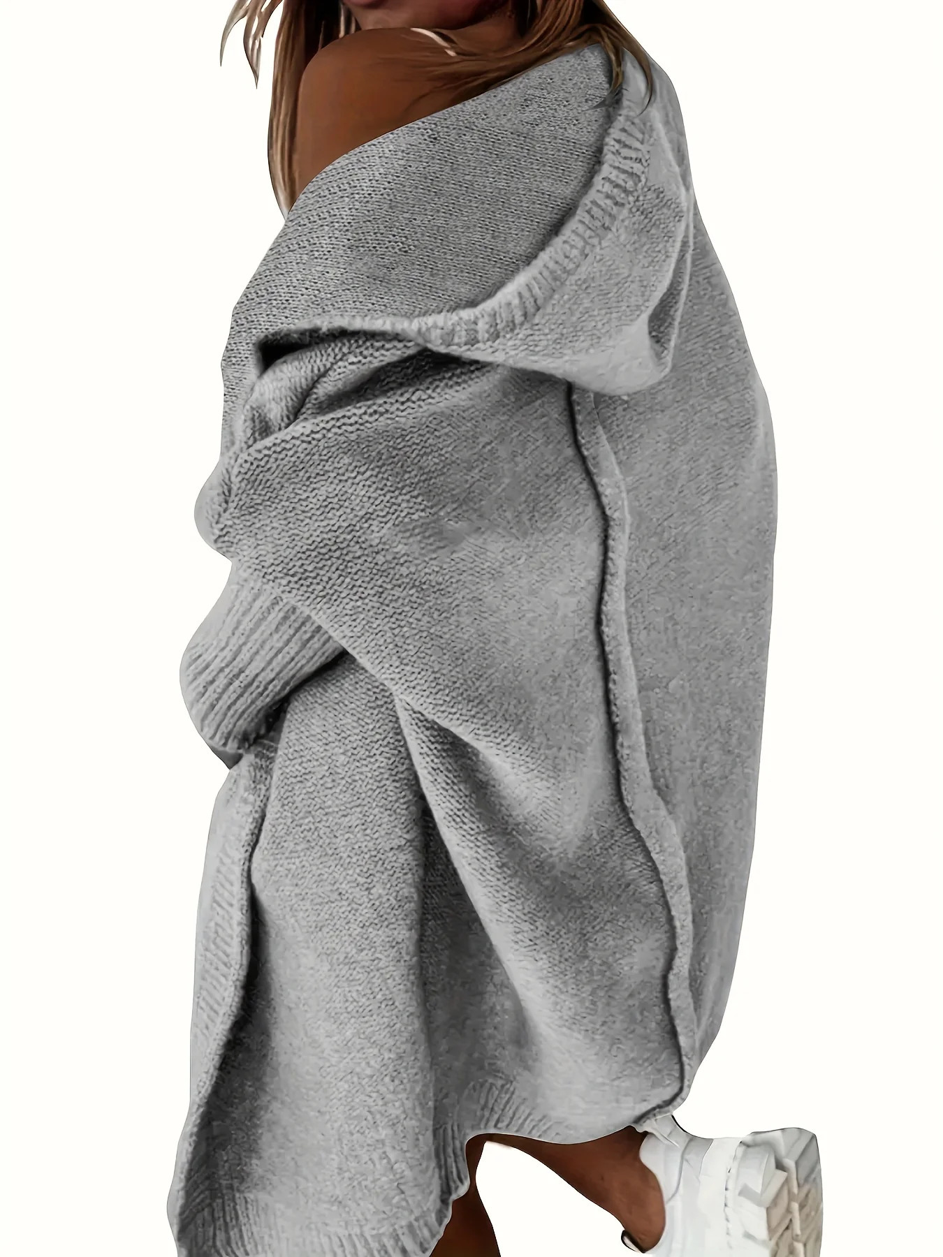 Plus size pure color warm cardigan 241225