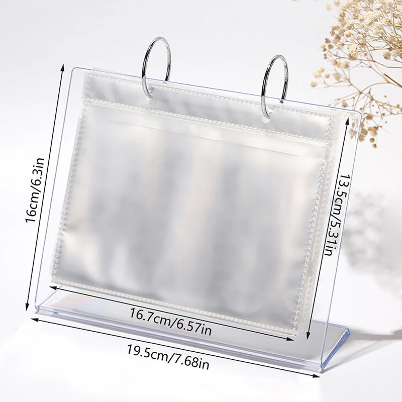 17 Pages Nail Stickers Storage Book Decals Organizer Holder Display Manicure Nail Tools Plastic Transparent Film Nail Art 241225