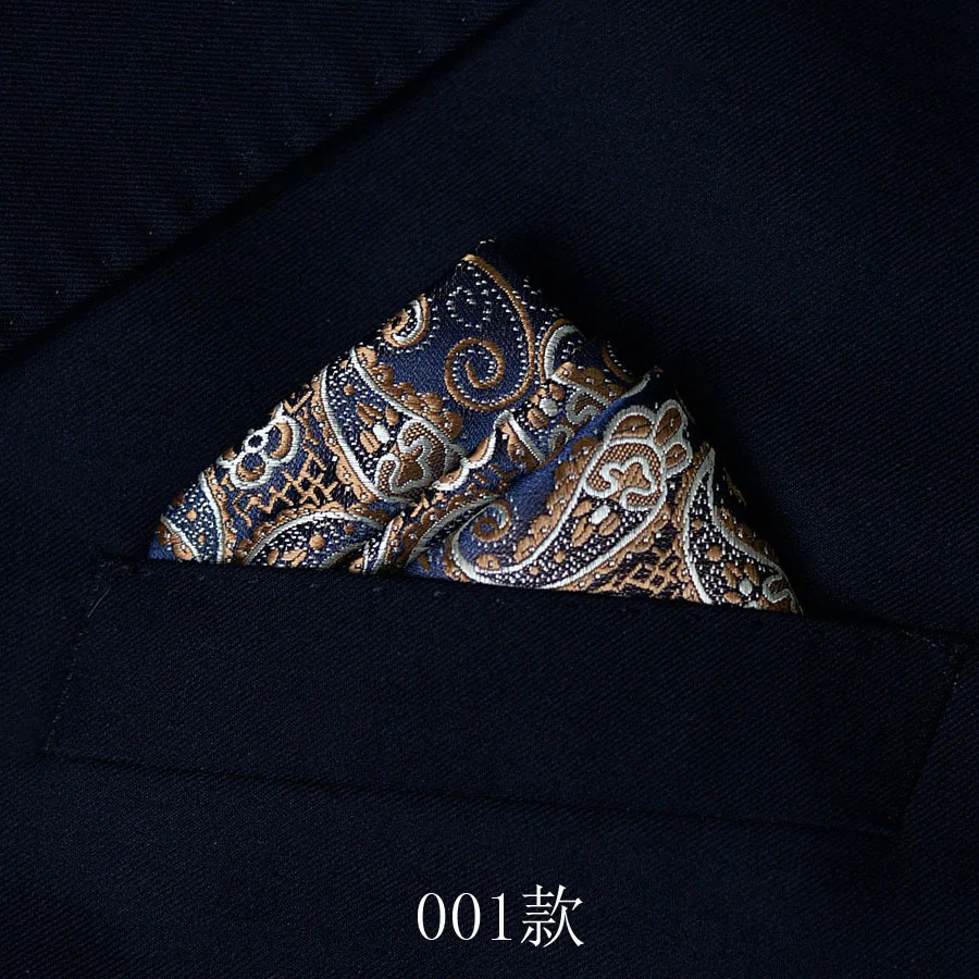 Vintage pocket square Polyester Hankerchief Fabric Hankies Mens Suit Pocket Handkerchief Pocket Square Handkerchiefs 23*23cm 241225