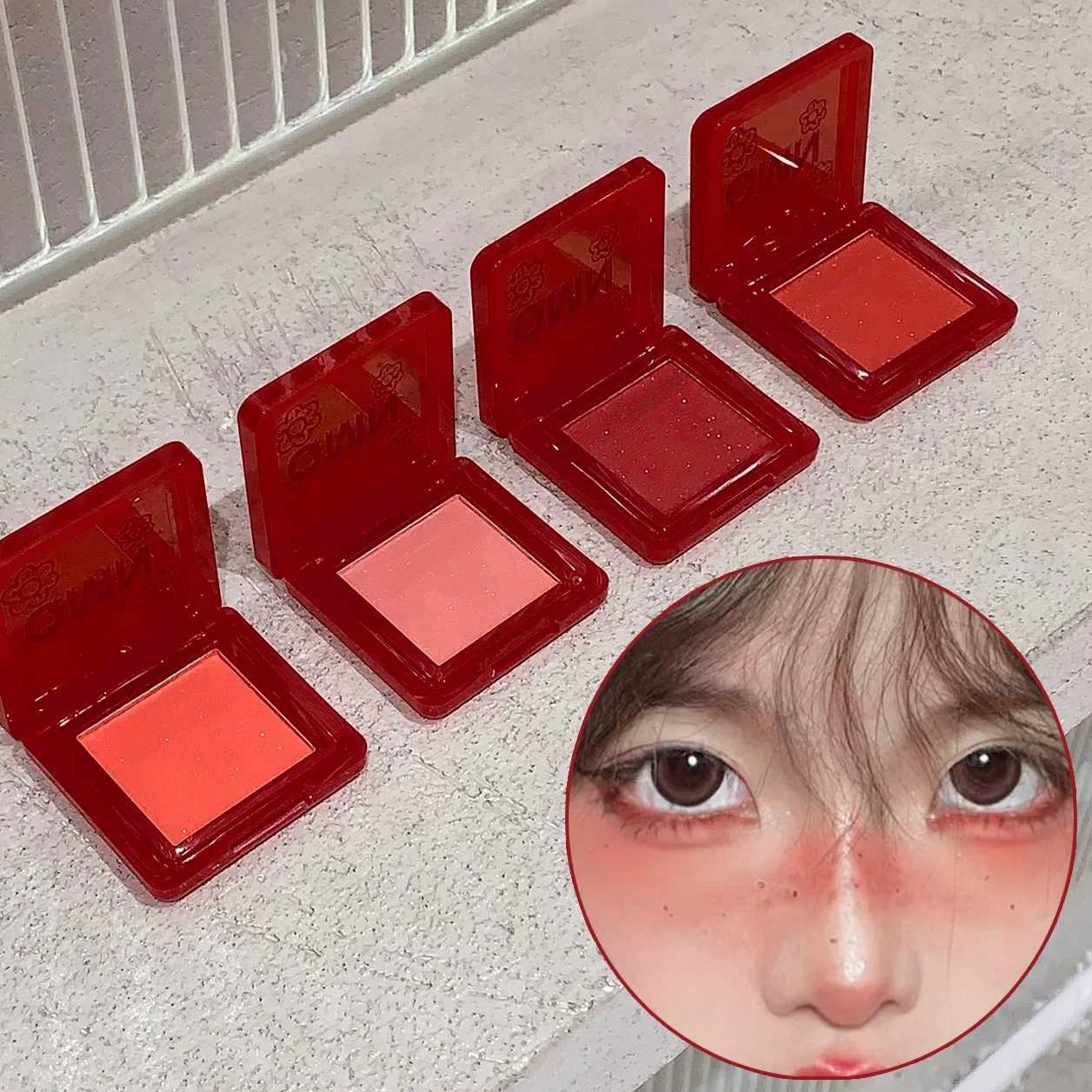 Rosso Red Brighten Face B Palette Face Contouring Ber Cheek Tint Peach Rouge Waterproof Monochrome Matte Female MakeupXJ241225