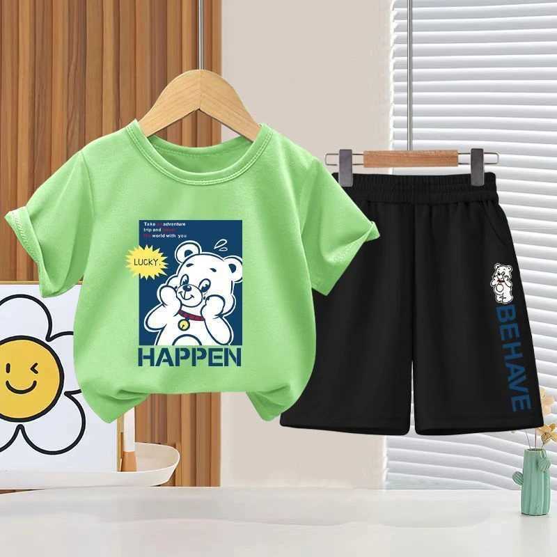 Clothing Sets Summer Baby Girls Clothes Set Children Boy Casual Short Sleeve T-shirts and Shorts 2pcs Suit Kid Top Botton Outfits TracksuitsY241225VP5