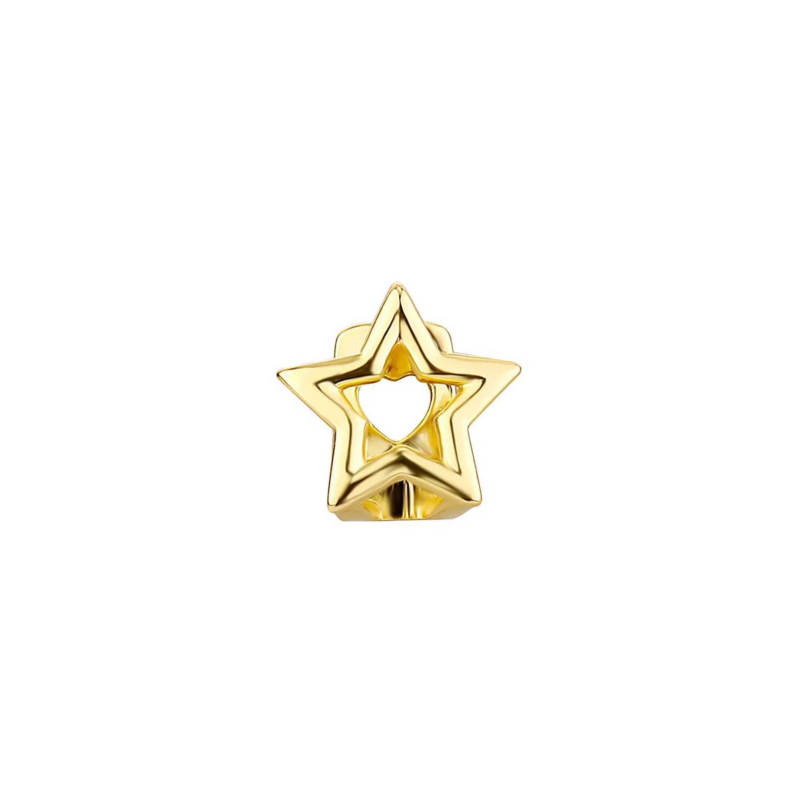 Punk Y2K Hollow Star Teeth Grillz Hip Hop Gold Silver Color Pentagrams Tooth Cs For Women Men Jewelry Party GiftXJ241225