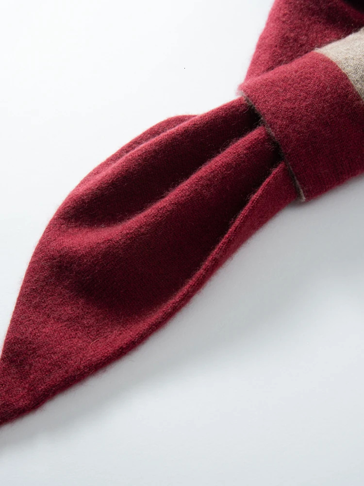 Women Cashmere Through-Hole Small Scarf Neck Warmer Autumn Winter Match Cowl Pashmina Soft Wool Cashmere Knit Accessories 241225