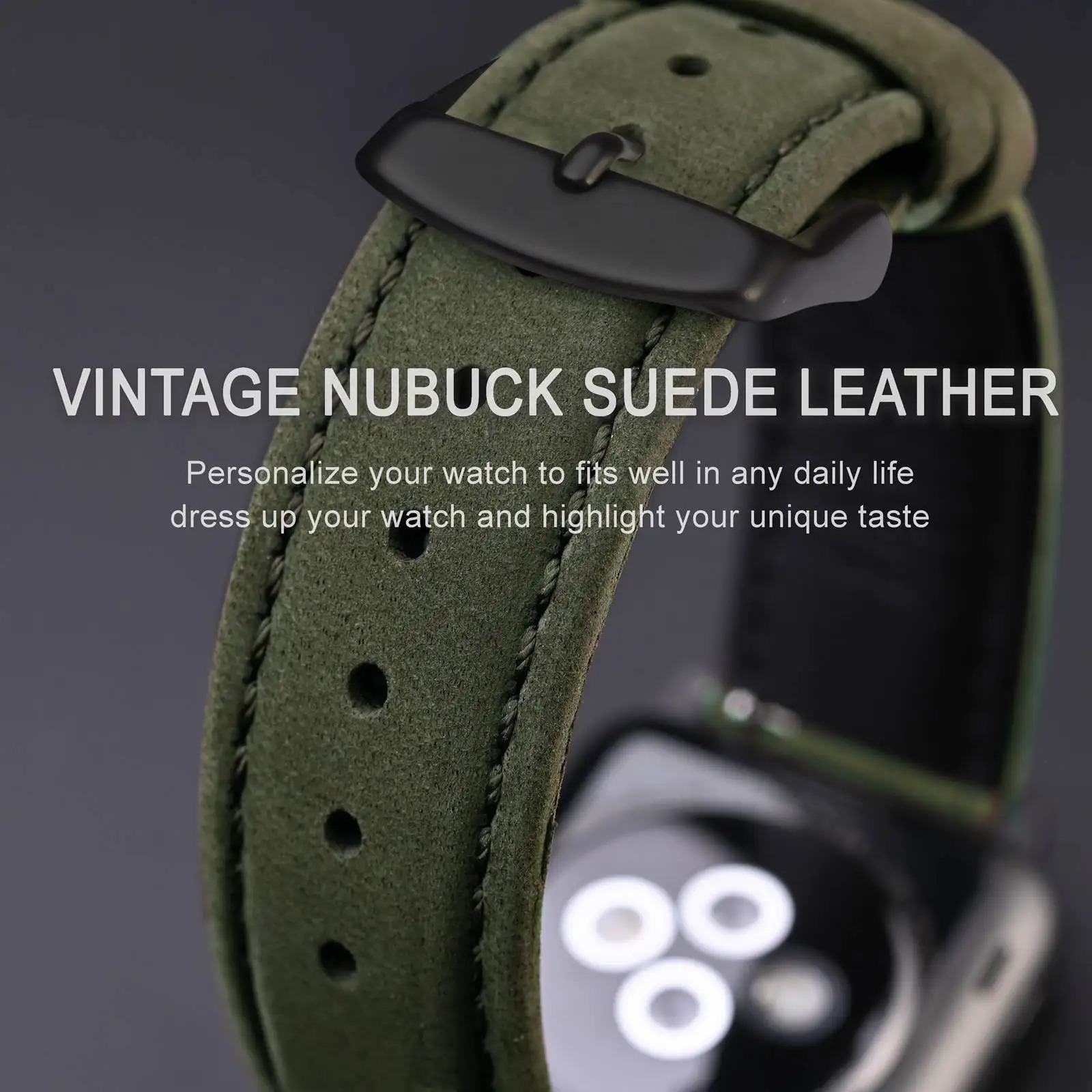 ANNEFIT Genuine Leather Watch Straps 18mm 20mm 22mm Vintage Premium Suede Soft Replacement Bracelet with Quick Release 241225
