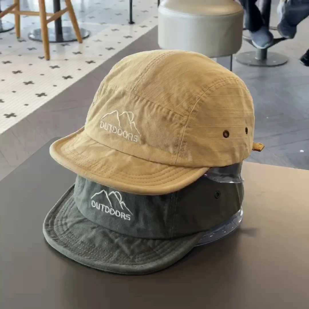 Womens baseball cap short Brim baseball cap mens sunny shawl cap cotton outdoor mountain duckbill cap Visors W241225