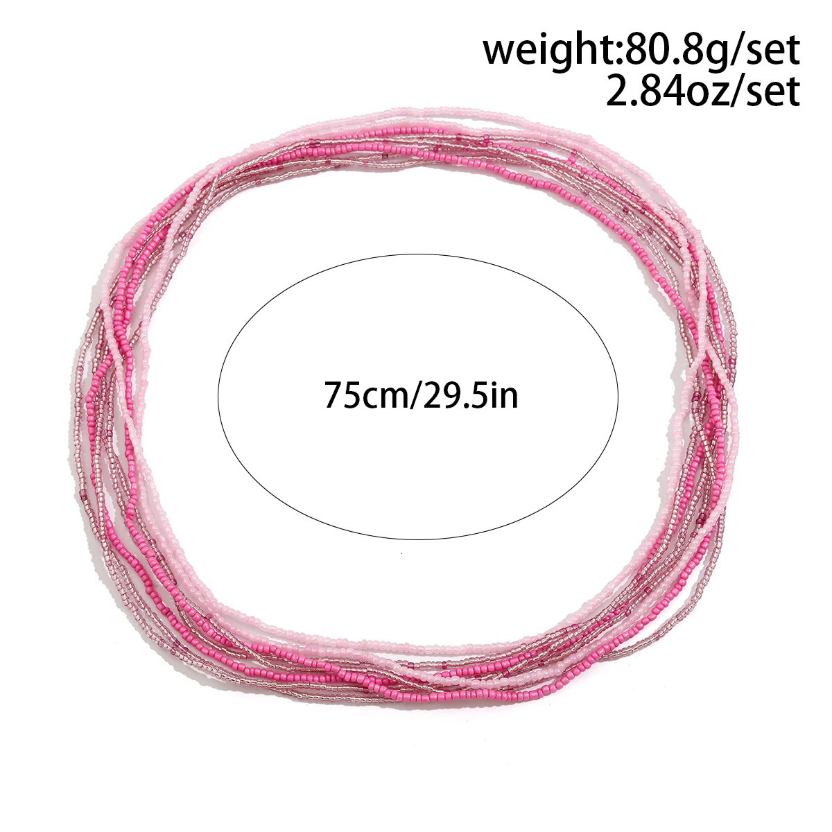 Ingemark 8Pcs/Set Boho Beads Waist Chains Women Girls Summer Beach Bikini Elastic Belly Belt Waistband Y2K Jewelry Accessories 241225