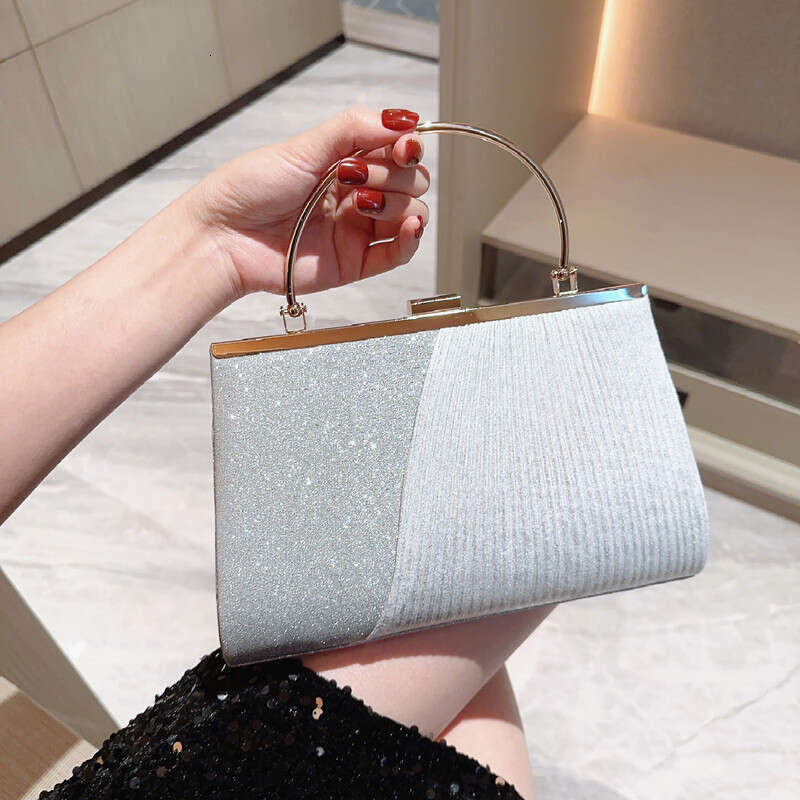 New Sparkling Banquet with Diagonal Straddle Evening Dress KTV Princess Celebrity Handbag Large Capacity Women's Bag