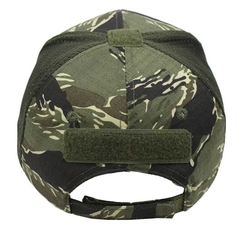 Mens camouflage sealed skull tactical baseball cap womens summer air gun military outdoor mesh snap cap sun shading cap truck cap W241225