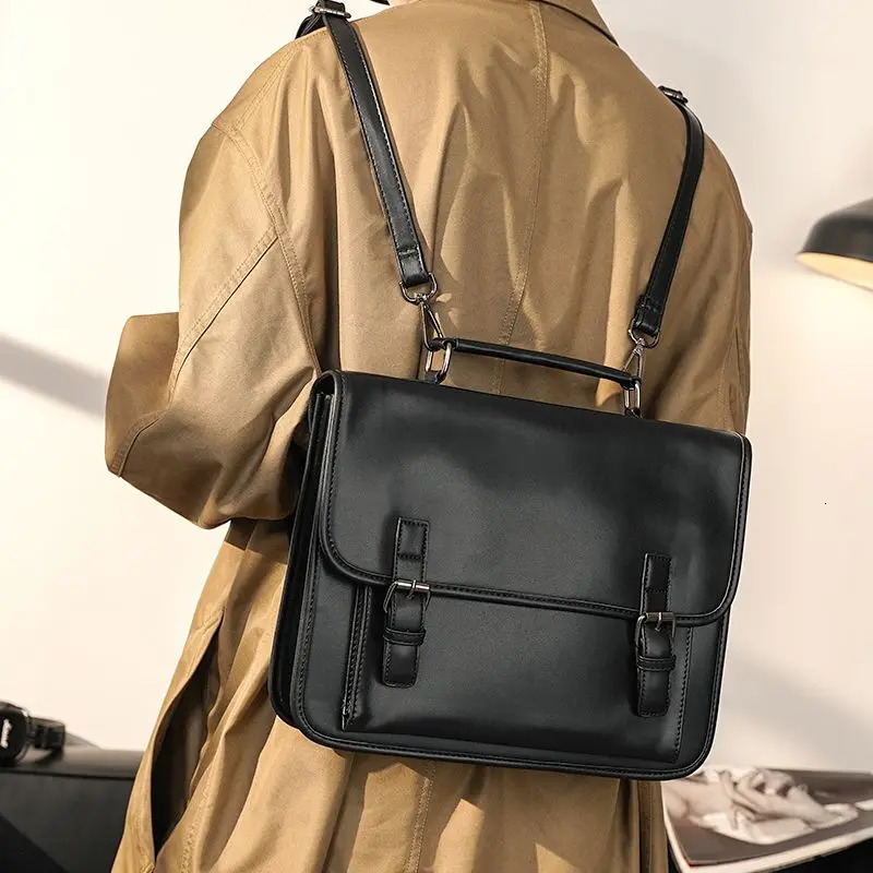 High Quality Vnitage Style Unisex Briefcases Backpacks HandBags Women Man Students School Laptop Shoulder Bags Bookbags 241225