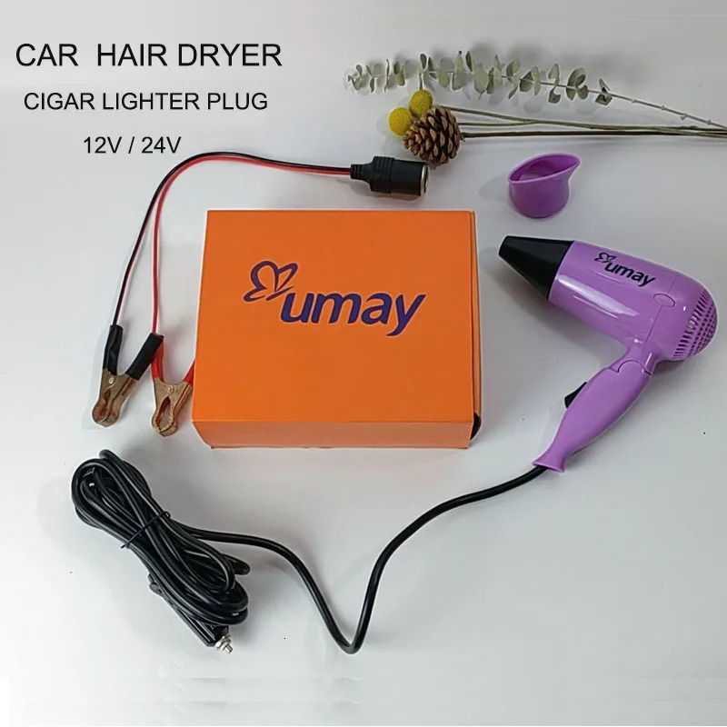 Hair Dryer Car Style Fold Blower Wind and Cold Wind Available Window Defroster Drop ship Self-Driving Travel More Convenient 241225