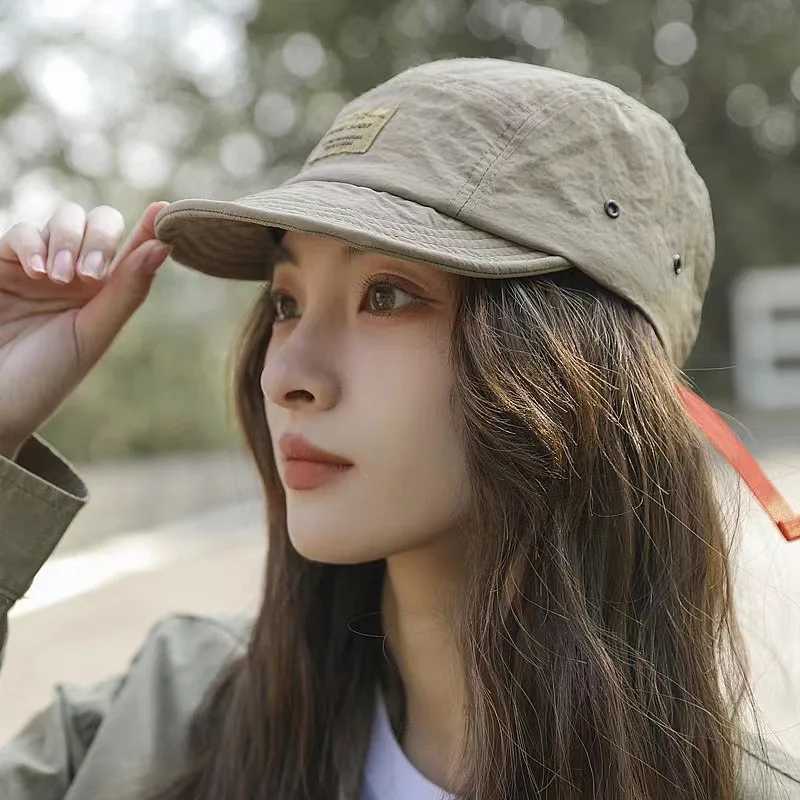 Soft top short Brim baseball cap suitable for women quick drying breathable adjustable foot cap JK sports outdoor hip-hop sun hat W241225