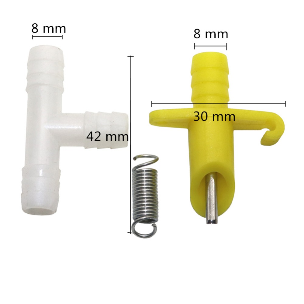 100 Sets Rabbit Drinking Automatic Nipple Water Rabbit Mouse Nipple Water Drinker Rodent Water Feeder For Poultry Farm Animal