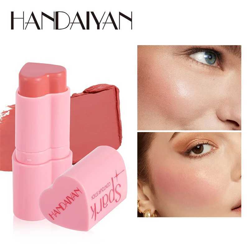 Love Shape B Highlighter Stick Face Brighten Glitter Matte Peach Red Cheek Tint Makeup Cheekbone Contouring Dye Creamy BXJ241225