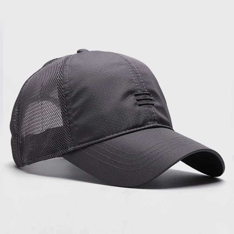 55-59cm 60-65cm large head mens plus size baseball cap womens summer mesh truck cap mens curved peak buckle cap W241225