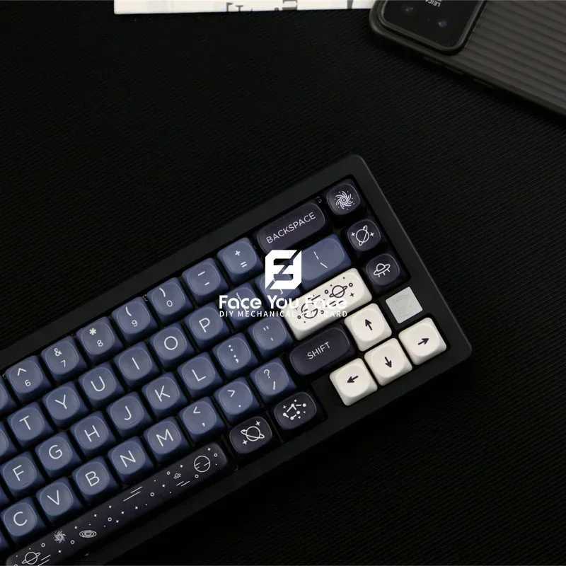 Galaxy Theme Key Cap 129 Keys GMK MOA Profile DYE-SUB PBT Keycap with 1.75U 2U for MX Switch Mechanical KeyboardXJ241225