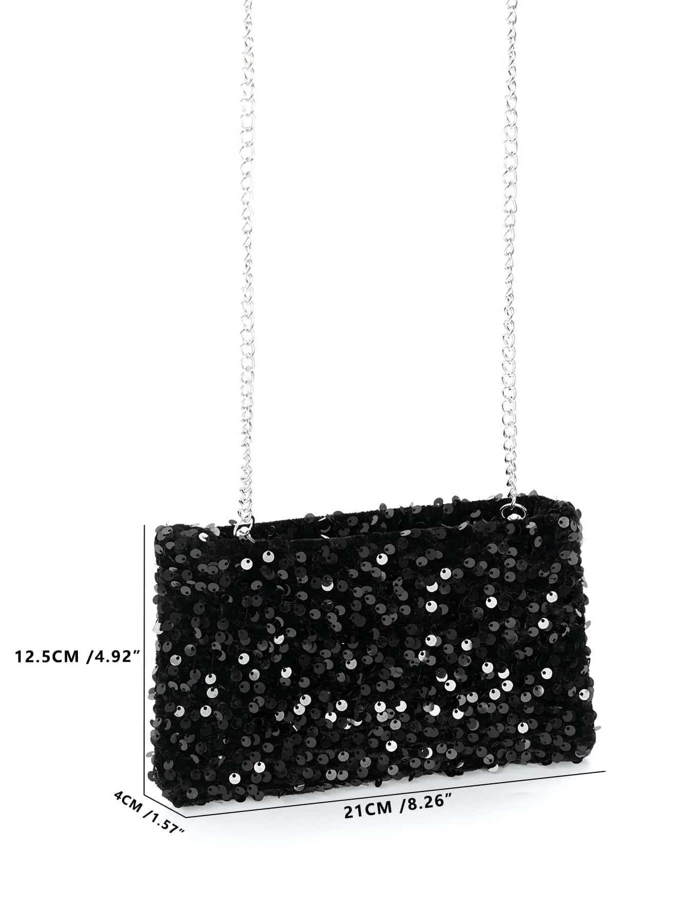 Womens Square Sequined Banquet Cluh Bag Party Dinner Bag Exquisite and Fiable Shoulder Bag Holiday GiftXJ241225