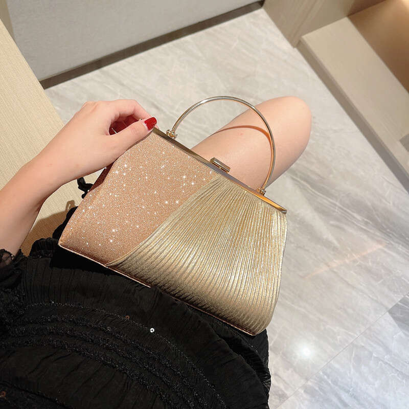 New Sparkling Banquet with Diagonal Straddle Evening Dress KTV Princess Celebrity Handbag Large Capacity Women's Bag