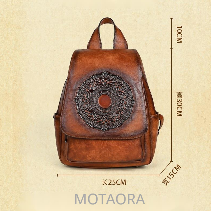 MOTAORA 2024 New Retro Women Bags Designer Leather Backpack For Woman Large Capacity Bag Women's Stylish Travel Backpacks