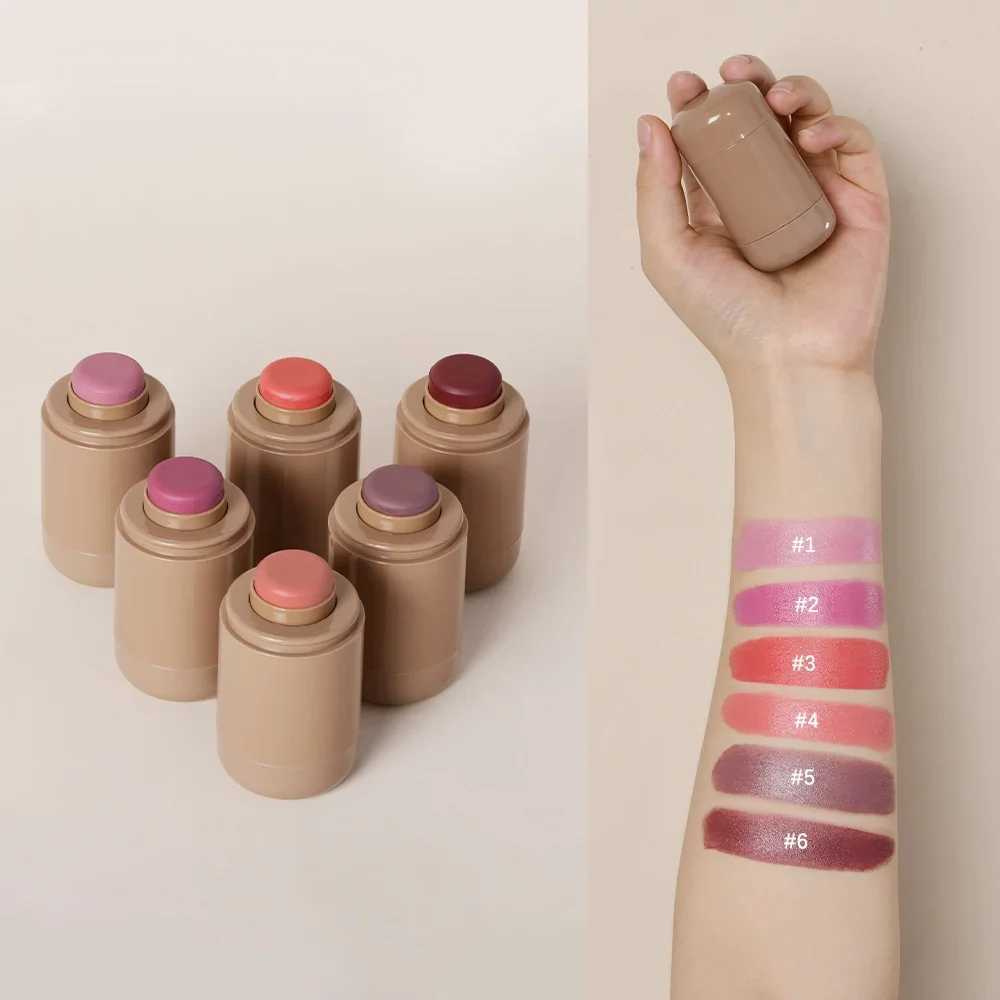 Creamy Bronzing B Stick Hydrating Waterproof Lipstick Cheek Tint High Pigment Multi-tone Soft Mauve Matte Rouge ContourXJ241225