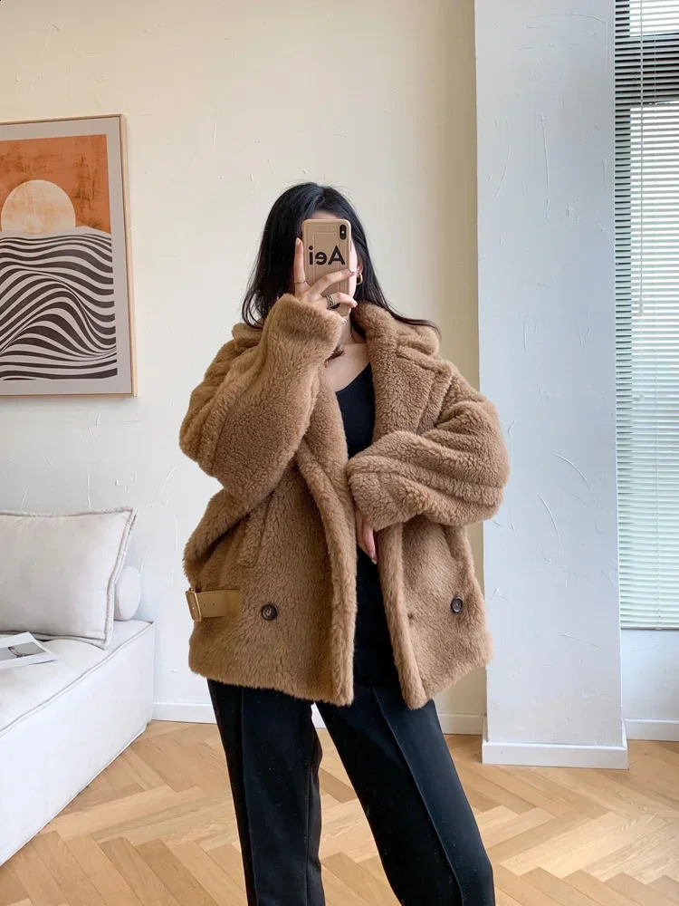 Commemorative Edition 1951 Teddy Bear Coat Short Jacket Fur Coat for Women 241220