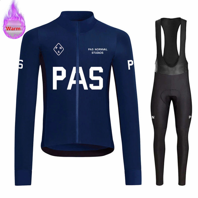Pns team Ropa Ciclismo warm 2025 winter wool bicycle clothing mens jersey set outdoor cycling MTB bib pants set 241224